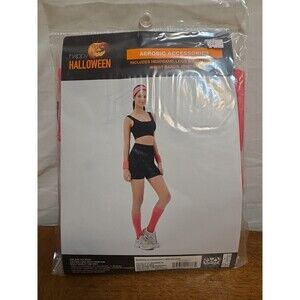 Aerobic Accessories Pink Costume Halloween Workout Leg Warmers Theatre 80s New